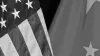 Close up of the United States and China flags next to each other